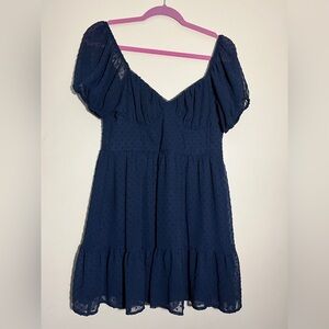 Navy Blue Midi Dress